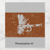 "王室のWulff"ドライフライ、フライのタイイング、フライ釣り ワインラベル (シングルラベル)