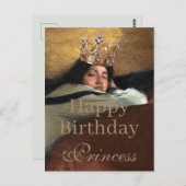 王室はとてもゴージャス ハッピーバースデーお姫様 ポストカード (正面/裏面)
