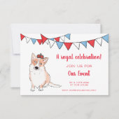 王室コーギー パーティ招待状（小） 招待状 (正面)