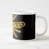 王室ゴールドビー刺繍模倣 ジャンボコーヒーマグカップ (右)