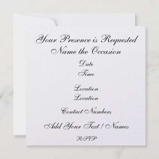 王室御招待状 招待状 (裏面)