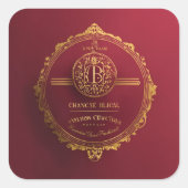 王室招待状 スクエアシール (正面)