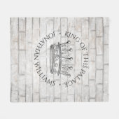 王宮の名 フリースブランケット (正面(横))