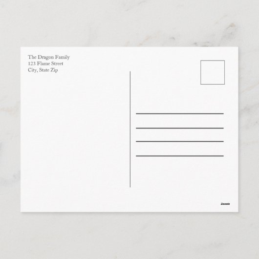 王宮ドラゴンクリスマス シーズンポストカード (裏面)