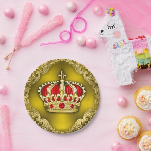 王宮王室の赤ちゃんシャワー ペーパープレート (パーティー)