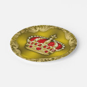 王宮王室の赤ちゃんシャワー ペーパープレート (アングル)