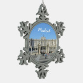 王宮、マドリード スノーフレークピューターオーナメント (左)