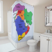 王座にいる間の地理学者（中東） シャワーカーテン (インサイチュ)