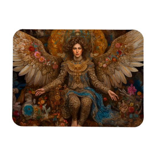 王座に座っている大天使マイケル マグネット (横)