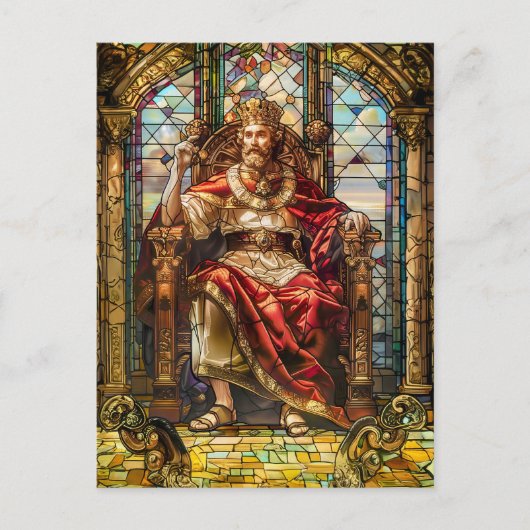 王座に座る王 ポストカード (正面)