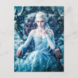 王座に雪の女王 ポストカード