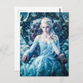 王座に雪の女王 ポストカード (正面/裏面)