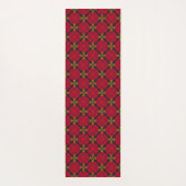 王朝ジオメトリ：赤パタ伝統的ーン ヨガマット (裏面)