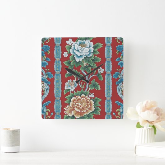 王朝庭園 スクエア壁時計 (ホーム)