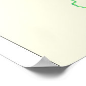 王朝時代の古代エジプトの地図 ポスター (角)