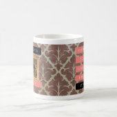 王朝! 、パターン(の模様が)ある コーヒーマグカップ (中央)