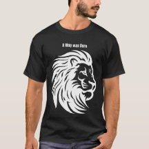 王様が生まれた ライオンTシャツ - 力強いギフトデザイン