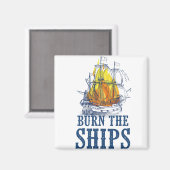 『王様と国のファンアートのために船を燃やす』 マグネット (正面/裏面)