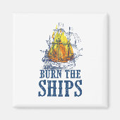王様と国のファンアートマグネのために、船を焼き払え マグネット (正面)