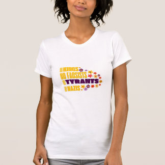 王様なし ファシストなし 暴君なし ナチスなし イエロー Tシャツ