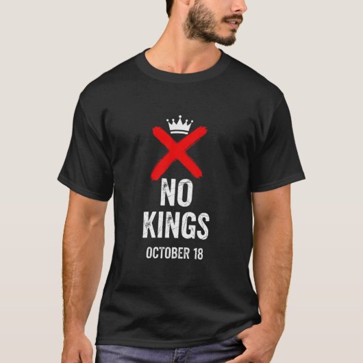 王様などいらない 10月18日 No+Kings+Day グラフィック Tシャツ (正面)