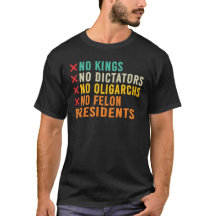 王様など不要 政治的抗議の引用 フリーダムTシャツ