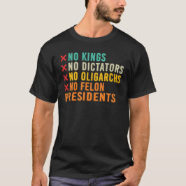 王様など不要 政治的抗議の引用 フリーダムTシャツ Tシャツ