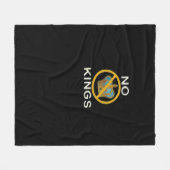 王様なんて嫌い!おもしろデザイン フリースブランケット (正面(横))