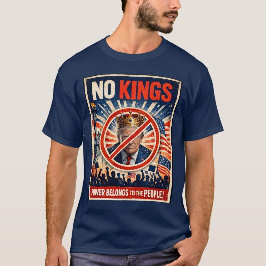 王様なんて要らない 抗議Tシャツ Tシャツ (正面)