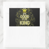 王様になれてよかった。 長方形シール (バッグ)