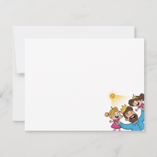 王様の父の日のように女王を育てる ノートカード (裏面)