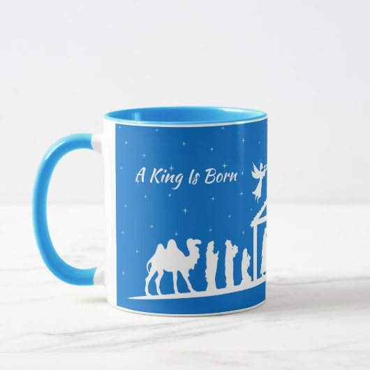 王様の誕生 - キリスト降誕のマグカップ マグカップ (左)