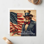 王様はいらない Uncle Sam インディペンデンスデー アート ノートカード (正面/裏面インサイチュ)