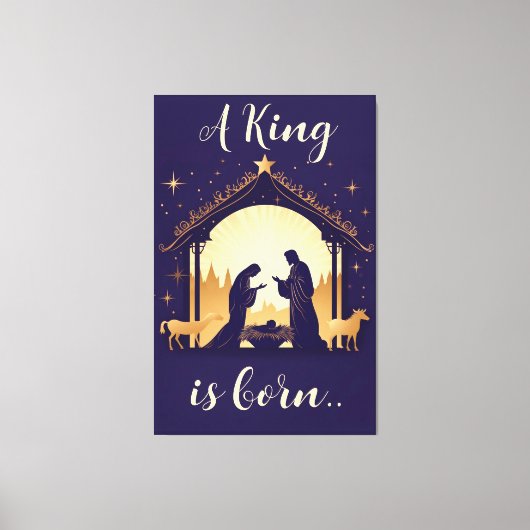 王様はクリスマス生まれの出生 キャンバスプリント (正面)