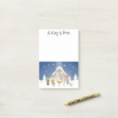 王様はクリスマス生まれの出生 ポストイット (デスク上)