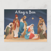 王様はクリスマス生まれの出生 ポストカード (正面)