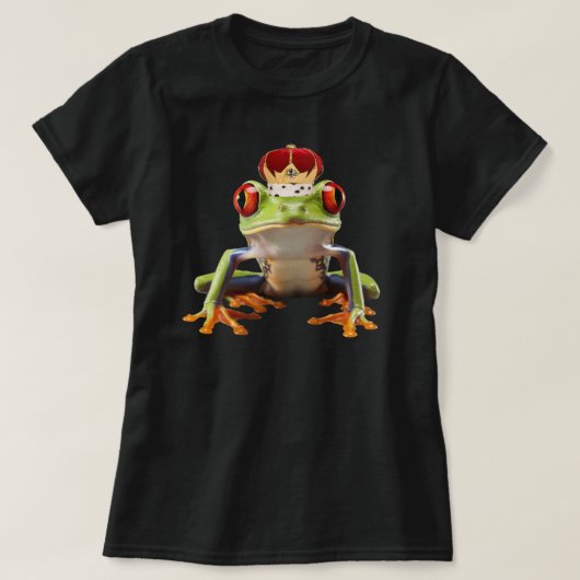 王様カエル Tシャツ (デザイン正面)