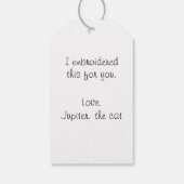 王様グレー猫が縫うオーダーメイド ギフトタグ (裏面)