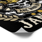 王様生まれは一月Tシャツ ポスター (角)