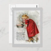 王様,ブラックバードを見つける ポストカード (正面/裏面)