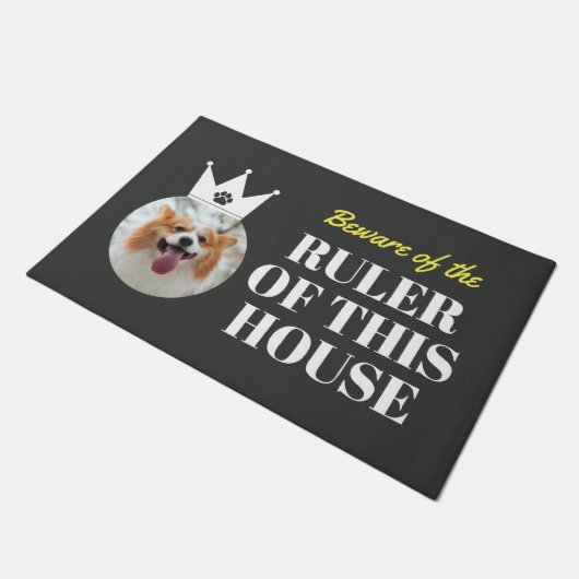 王様/女王様の家の支配者写真の追加 ドアマット (アングル)