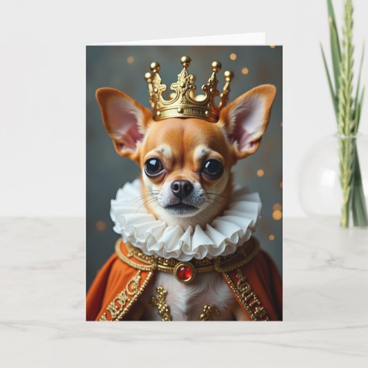 王犬の誕生日カード カード (正面)