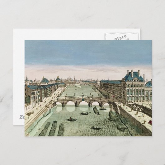 王立橋から見たパリのパースペクティブビュー ポストカード (正面/裏面)