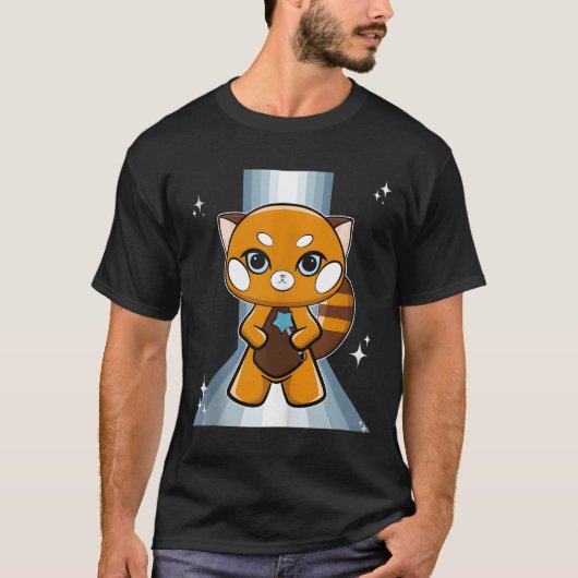 王笏を持つレッサーパンダ Tシャツ (正面)