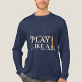 王者のごとくプレイせよ - 強力な戦略の引用 - スタイルB トライブレンドTシャツ (正面)