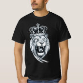 王者のライオンの強さグラフィック Tシャツ (正面)