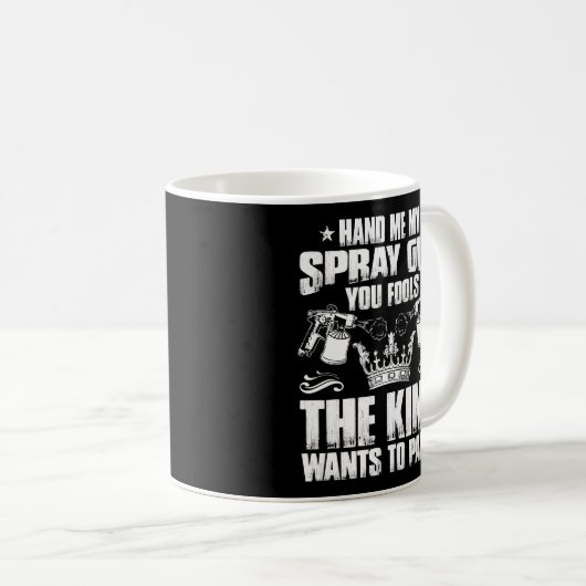 王車のは車のパイを望ん絵を描での画家 コーヒーマグカップ (正面右)