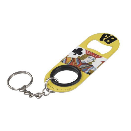 「王」 キーホルダー栓抜き (正面アングル)