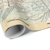 王、女王、ロングアイランドの地図 ラッピングペーパー (ロールコーナー)