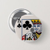 王 缶バッジ (正面&裏面)